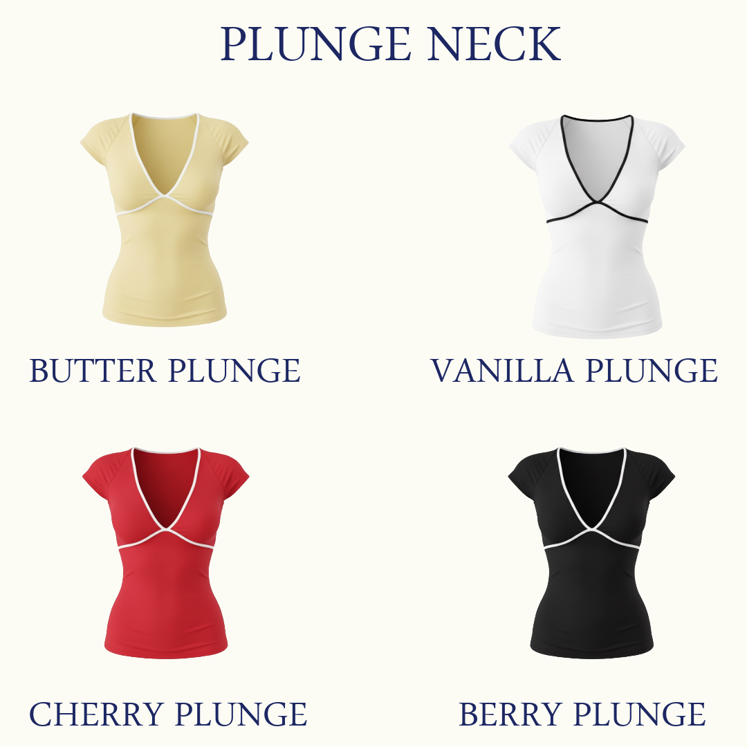 BUTTER PLUNGE NECK TOP