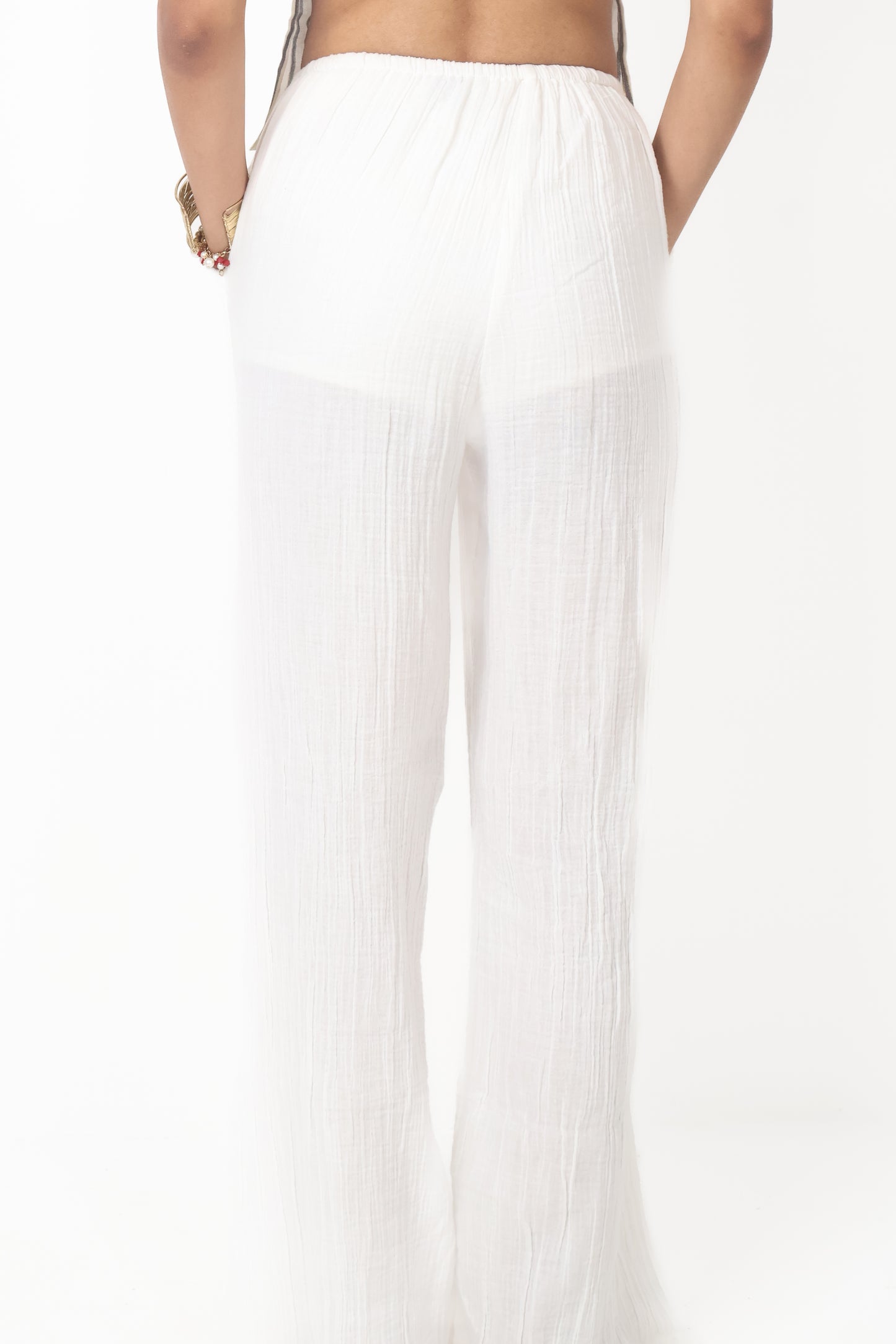 STRAIGHT GAUZE PANTS