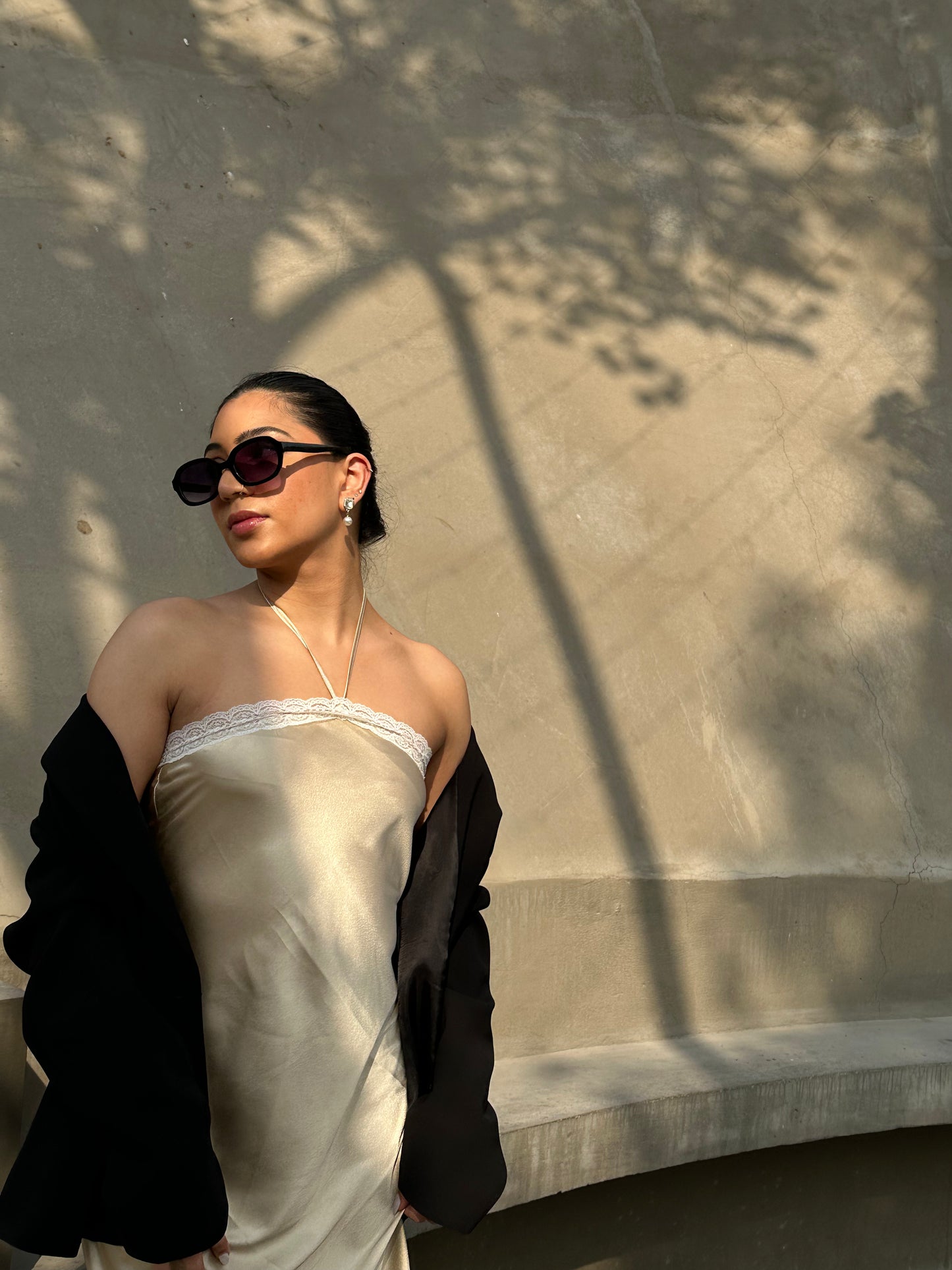 ALLUR SATIN SLIP DRESS