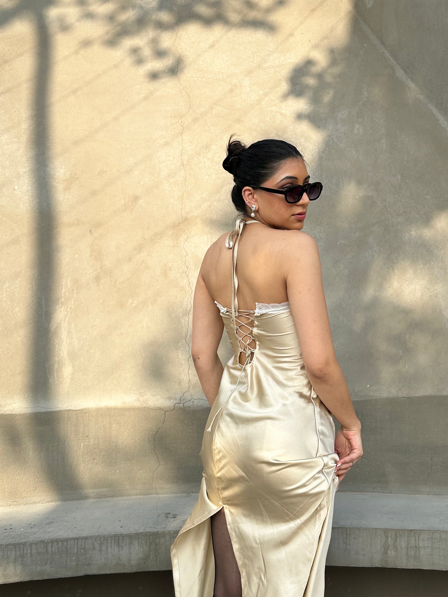 ALLUR SATIN SLIP DRESS