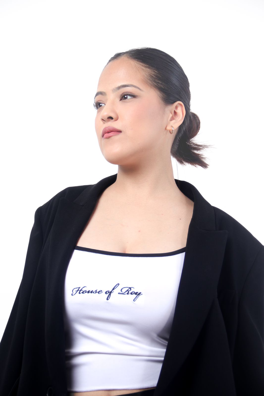 HOUSE OF REY EMBROIDERED SPAGHETTI TOP