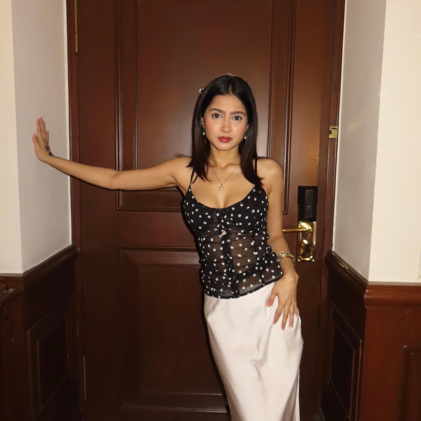 POLKA BUSTIER TOP