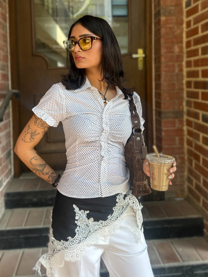 POLKA RUSHED SHIRT