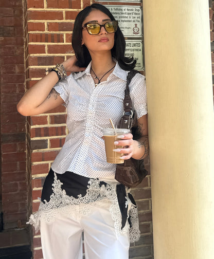 POLKA RUSHED SHIRT