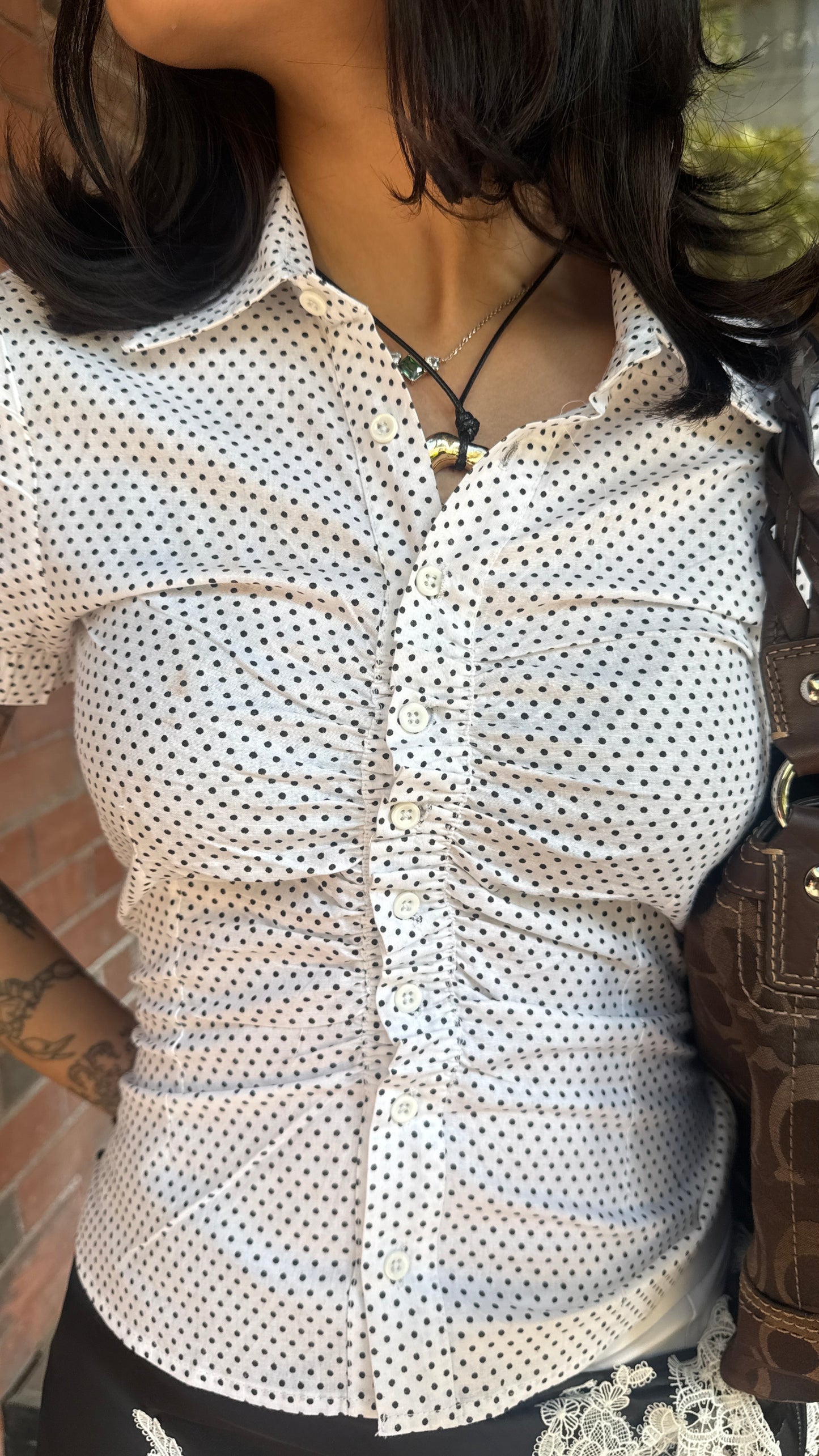 POLKA RUSHED SHIRT