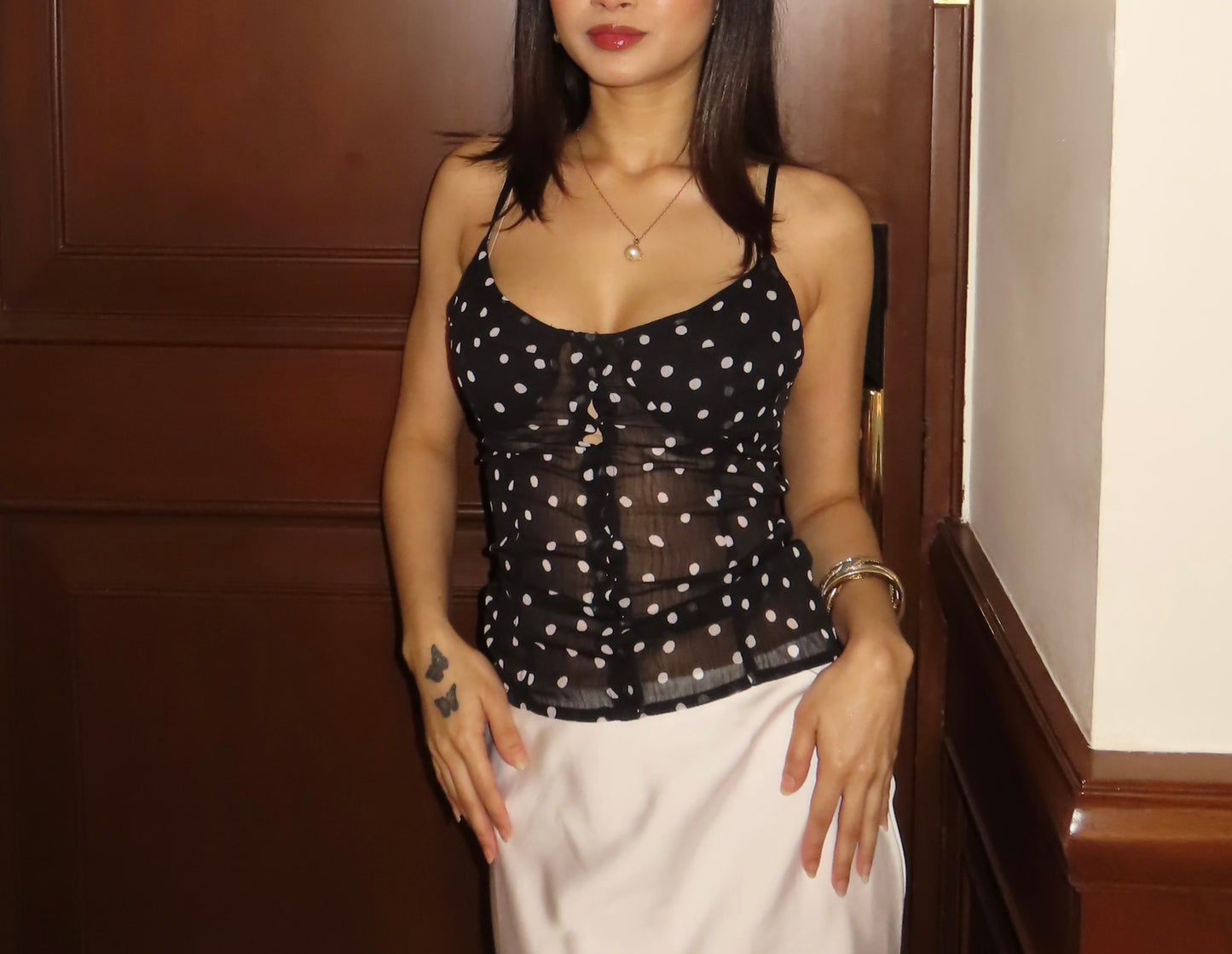 POLKA BUSTIER TOP