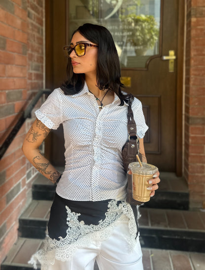 POLKA RUSHED SHIRT