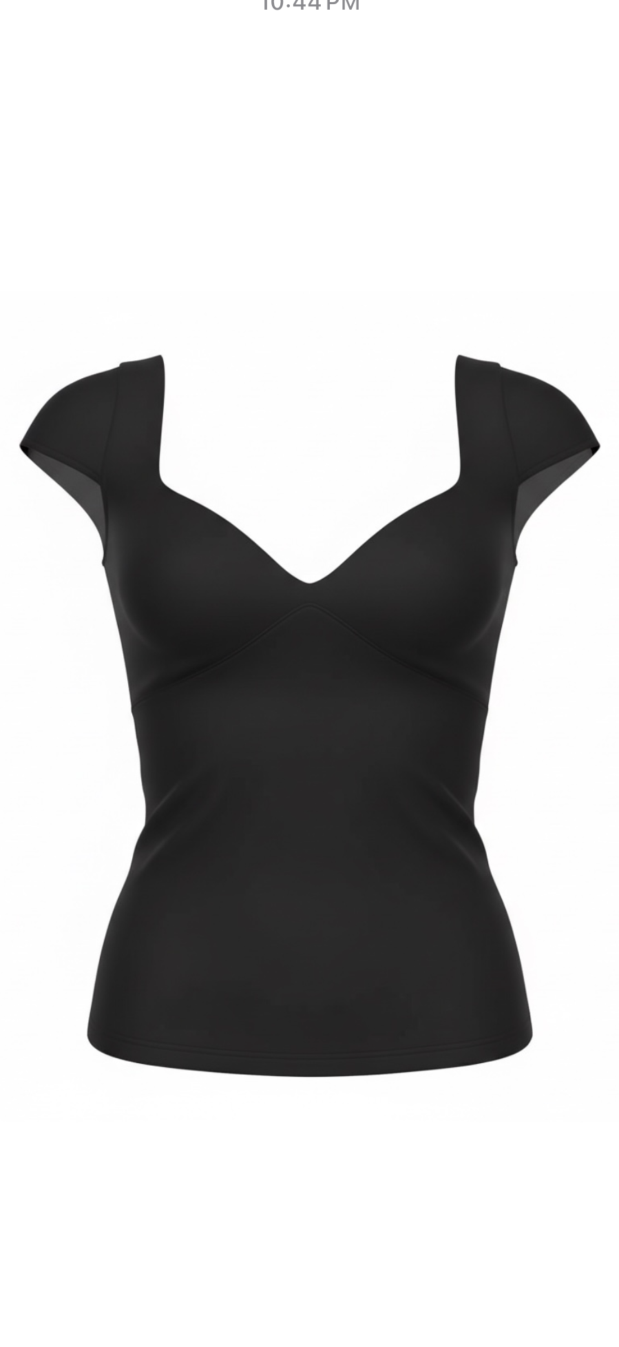 BLACK SWEETHEART NECK TOP