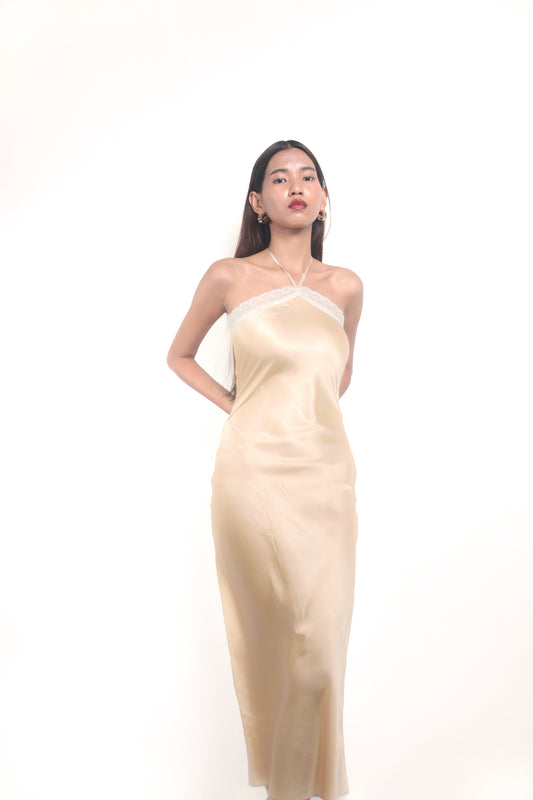 ALLUR SATIN SLIP DRESS